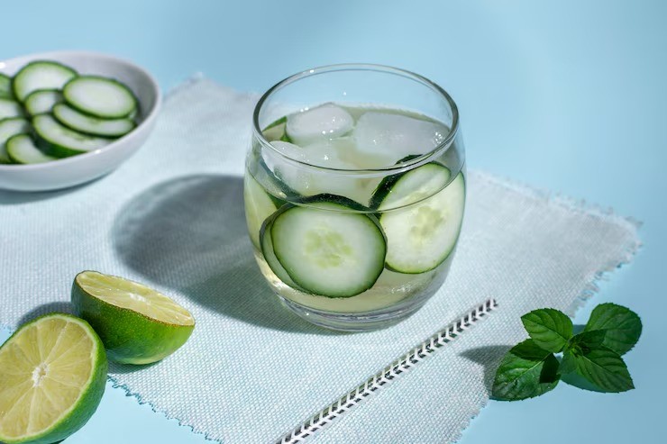manfaat air timun, infused water timun, cara membuat air rendaman timun, timun untuk kolesterol, air timun untuk ibu menyusui, minuman sehat alami